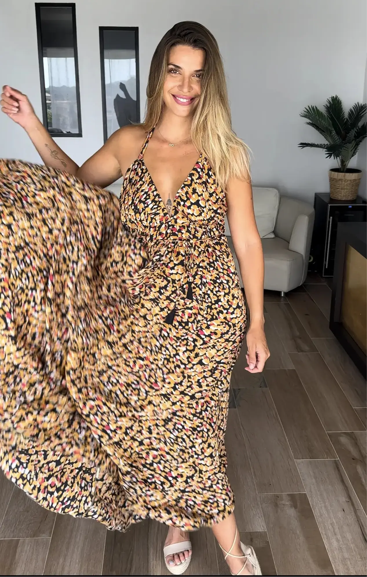 Robe longue bohème avec décolleté dos Arena Formentera