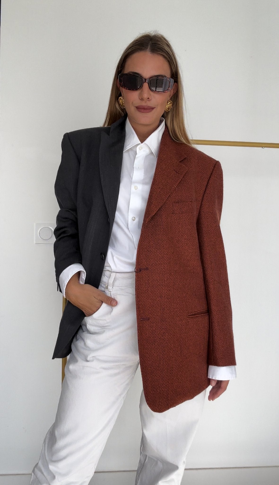 Blazer Oversize Upcyclé Contrasté - Liltaylor