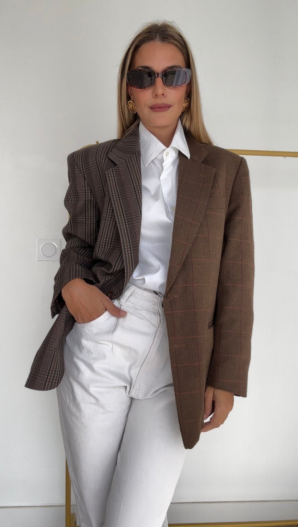 Blazer Oversize Upcyclé Contrasté - Liltaylor