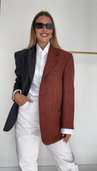 Blazer Oversize Upcyclé Contrasté - Liltaylor