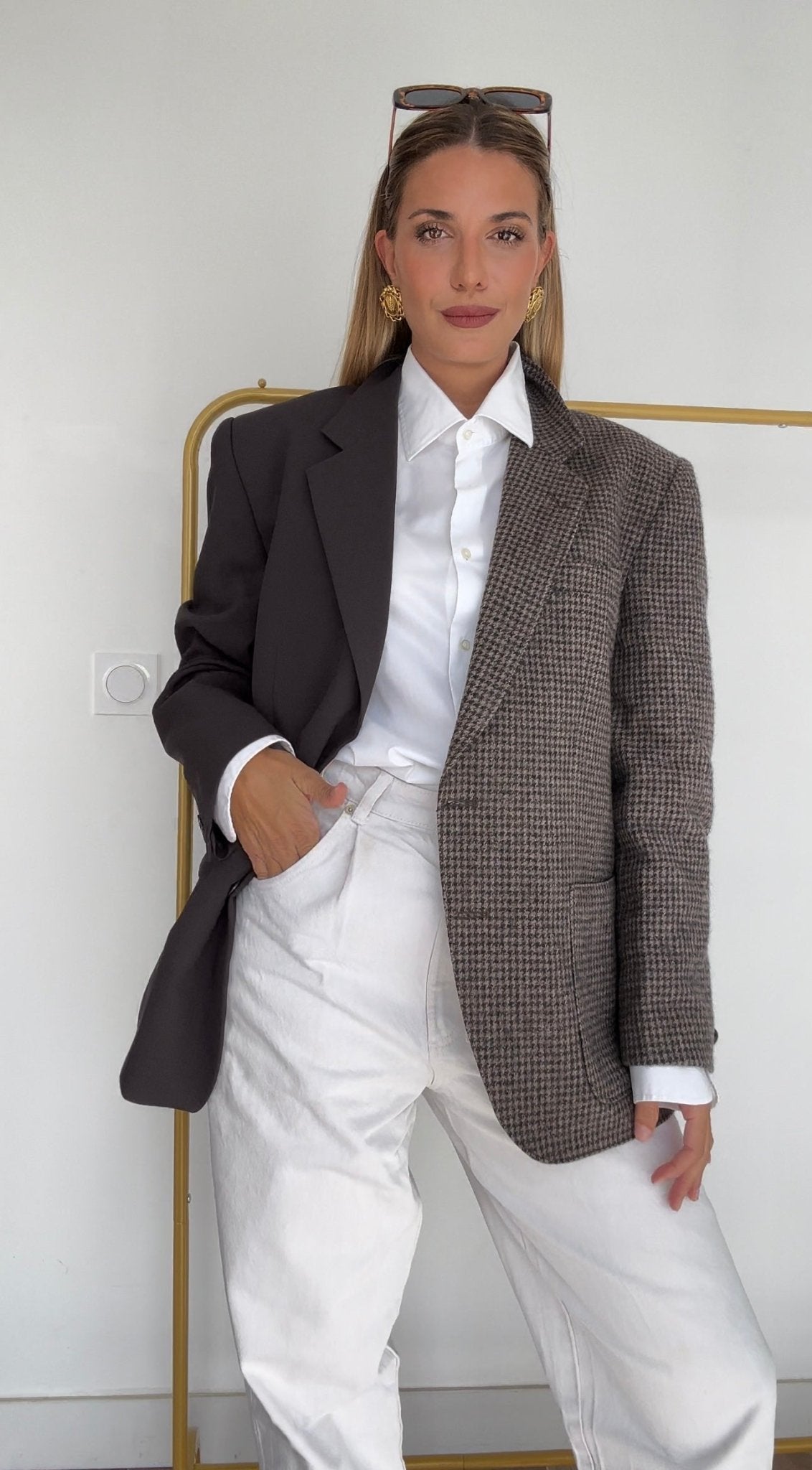 Blazer Oversize Upcyclé Contrasté - Liltaylor