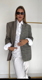 Blazer Oversize Upcyclé Contrasté - Liltaylor