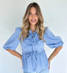 Blouse en coton Bleu - Liltaylor