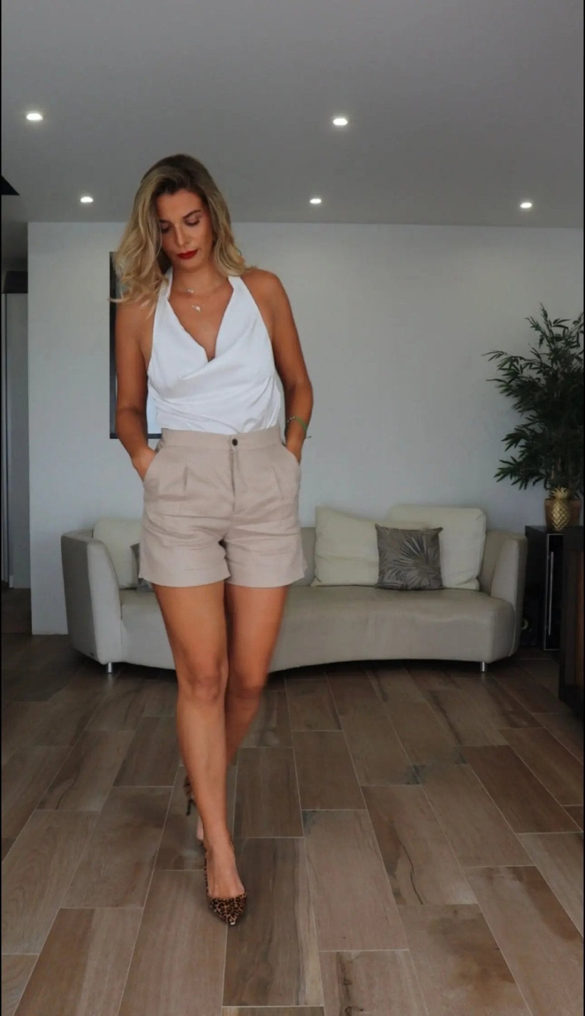 Short en lin Taupe - Liltaylor