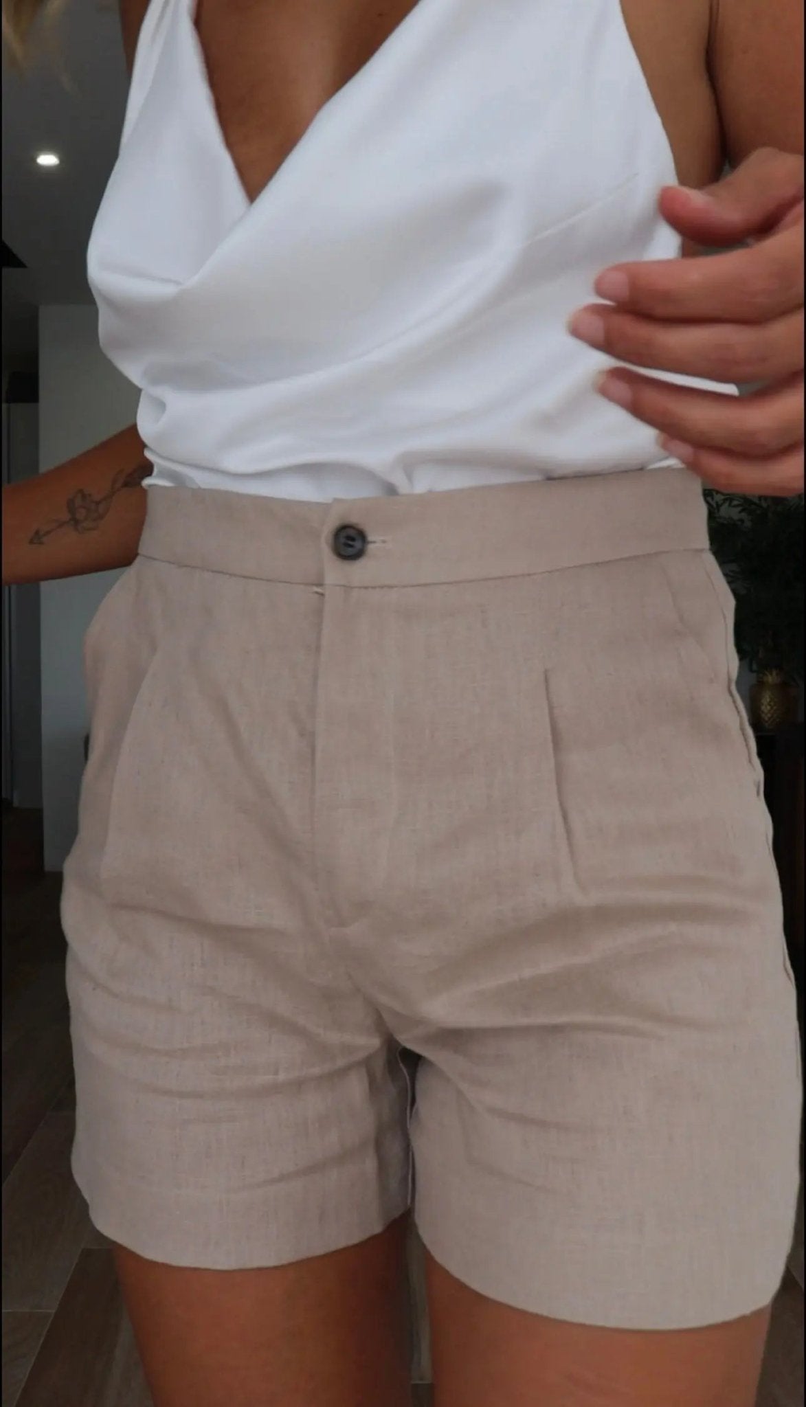 Short en lin Taupe - Liltaylor