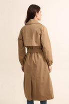 Trench coat long avec ceinture : Camel - Liltaylor